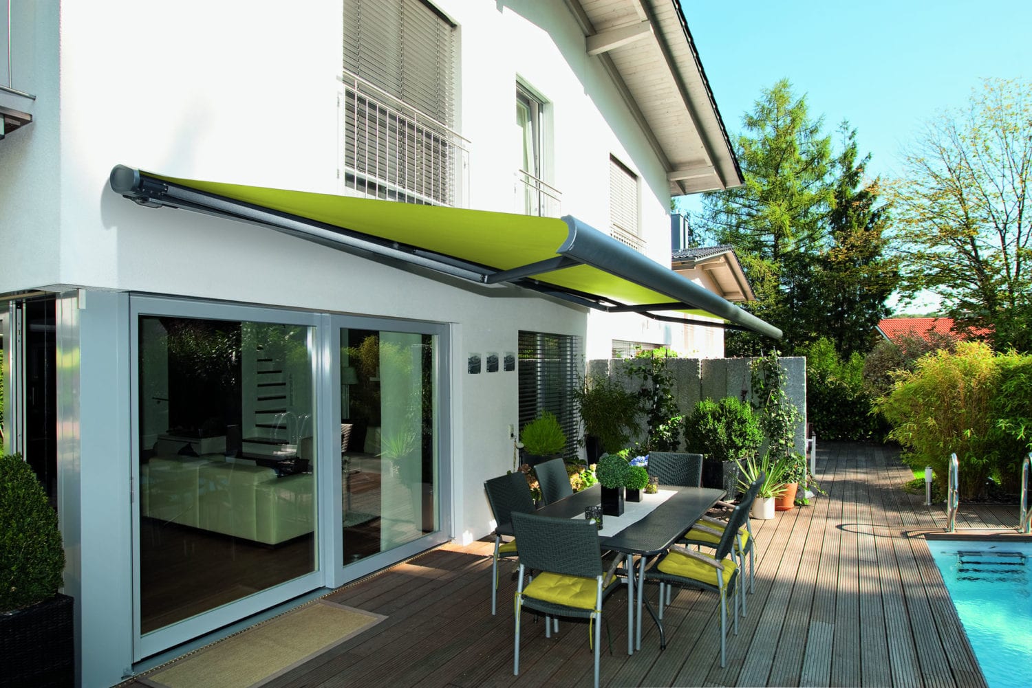 terrace showing awning
